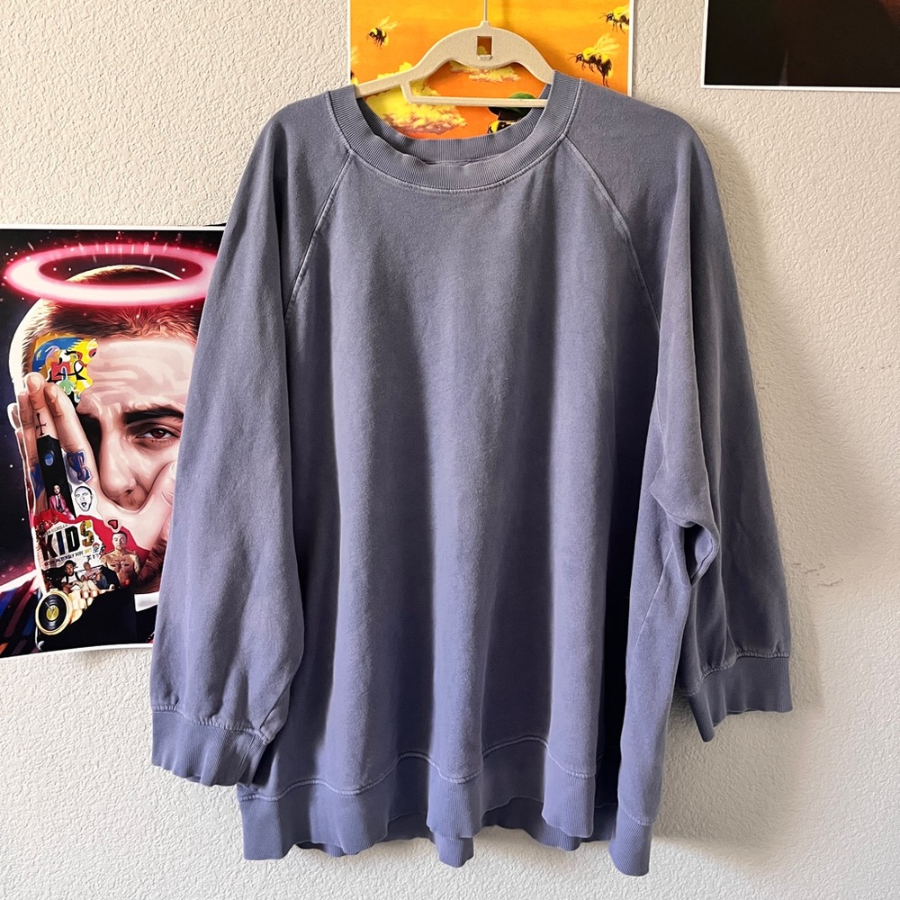 periwinkle/light blue pull over sweater